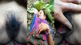 Boyfriend Filming His GF Showing Off Her Hairy Pussy