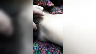Boyfriend Filming His GF Showing Off Her Hairy Pussy