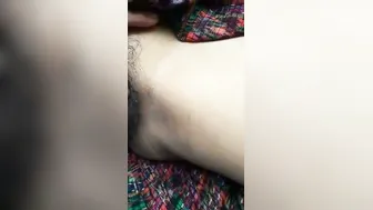 Boyfriend Filming His GF Showing Off Her Hairy Pussy