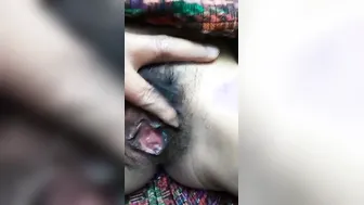Boyfriend Filming His GF Showing Off Her Hairy Pussy