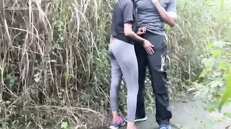 Horny Nurse Fucking Doctor Outdoors Behind Hospital Building