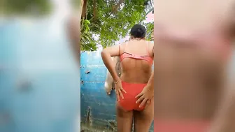 Village Girl Bathing Naked Outdoors Caught On Hidden Camera