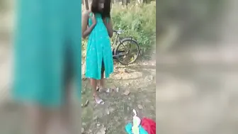 Village Babe Filmed Topless After Getting Fucked In Hidden Spot