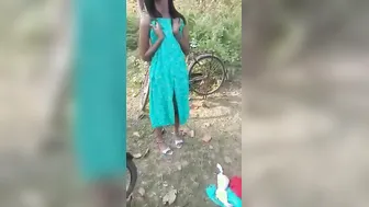 Village Babe Filmed Topless After Getting Fucked In Hidden Spot