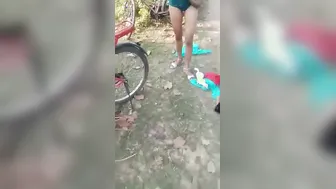 Village Babe Filmed Topless After Getting Fucked In Hidden Spot
