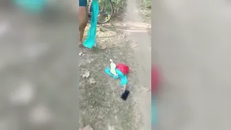 Village Babe Filmed Topless After Getting Fucked In Hidden Spot