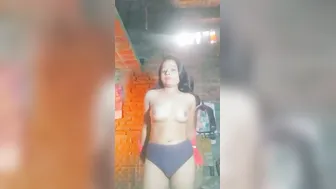 Village Teen Babe Shyly Revealing Her Virgin Body On Camera