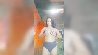 Village Teen Babe Shyly Revealing Her Virgin Body On Camera