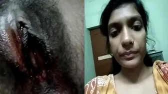Desi GF Exposing Her Bloody Pussy During Her Period Time