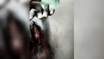 Desi GF Exposing Her Bloody Pussy During Her Period Time
