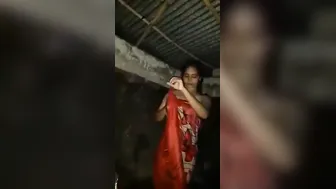 Young Village Babe Stripping Naked While Bathing For Boyfriend