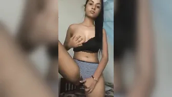 Super Cute Lankan Babe Teasing And Stripping On Selfie Camera