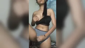 Super Cute Lankan Babe Teasing And Stripping On Selfie Camera