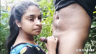 Tamil GF Swallowing His Load Outdoors Like A Good Slut
