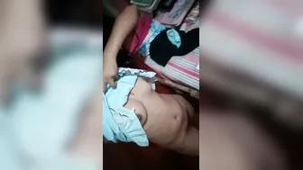 Hot Indian Girl Recording Herself Stripping Naked In Bedroom