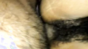 Petite GF With Hairy Pussy Getting Fucked Missionary