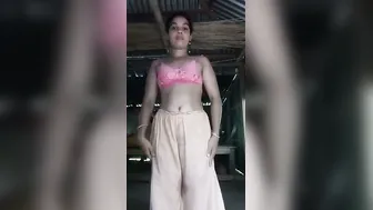 Village Wife Doing Striptease Dance For The Camera At Home