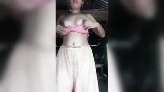 Village Wife Doing Striptease Dance For The Camera At Home