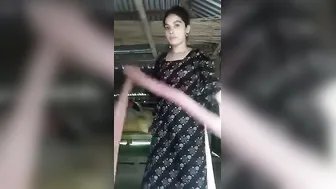 Village Wife Doing Striptease Dance For The Camera At Home