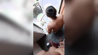 Village Bhabhi Bathing Naked For Her Lover On Live Stream