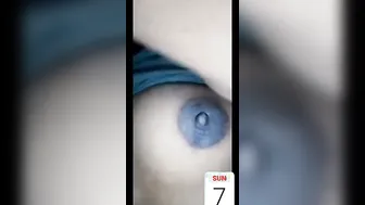 Chubby Babe Flashing Her Perfect Tits During Video Call
