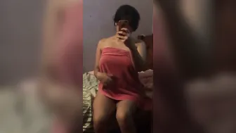 Naughty GF Getting Naked Showing Her Tight Body For Me