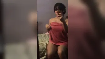 Naughty GF Getting Naked Showing Her Tight Body For Me