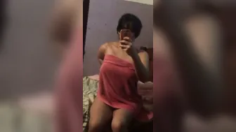Naughty GF Getting Naked Showing Her Tight Body For Me