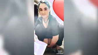 Village Wife Recording Herself Pissing In Bathroom For Husband