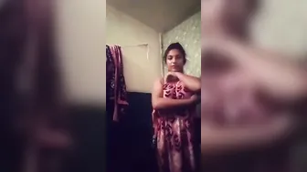 Shy GF Stripping Naked And Showing Everything For Bf