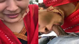 Risky Bhabhi Sucking Cock Outdoor In The Park For Quick Thrill