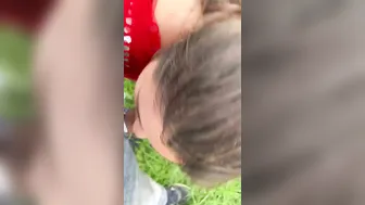 Risky Bhabhi Sucking Cock Outdoor In The Park For Quick Thrill