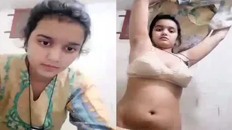 Busty Desi Girl Stripping Naked Showing Everything On Webcam