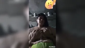 Slutty Babe Flashing Her Huge Tits During Our Late Night Call