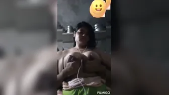 Slutty Babe Flashing Her Huge Tits During Our Late Night Call