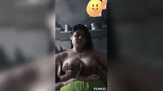 Slutty Babe Flashing Her Huge Tits During Our Late Night Call