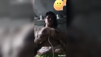 Slutty Babe Flashing Her Huge Tits During Our Late Night Call