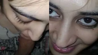 Desi GF Swallowing Her Boyfriend's Load After Blowjob
