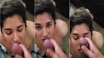 Pakistani Babe Taking Facial And Swallowing Every Last Drop