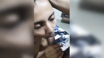 Pretty GF Deepthroating And Swallowing His Hot Load