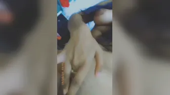 College GF Fingering Her Dripping Pussy On Camera