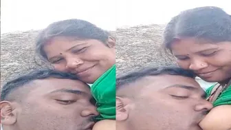Worshipping My Bhabhi's Huge Tits Outdoors Behind The House