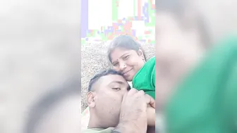 Worshipping My Bhabhi's Huge Tits Outdoors Behind The House