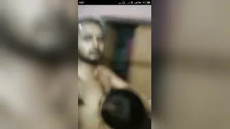 Newlywed Couple Getting Intimate Showing Their First Time Together