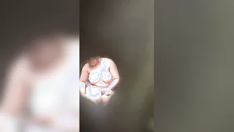 Secretly Filming My Chubby Neighbor Taking Nude Bath At Home