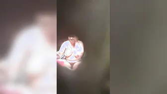 Secretly Filming My Chubby Neighbor Taking Nude Bath At Home