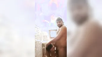 Married Couple Sneaking Quickie Fuck In Bathroom Stall