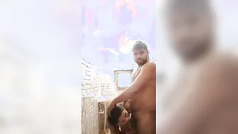 Married Couple Sneaking Quickie Fuck In Bathroom Stall
