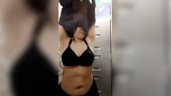 Married Woman Stripping Down Trying On Her New Lingerie For Him