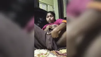 Village Girl With Tight Pussy Fingering Herself Until She Cums